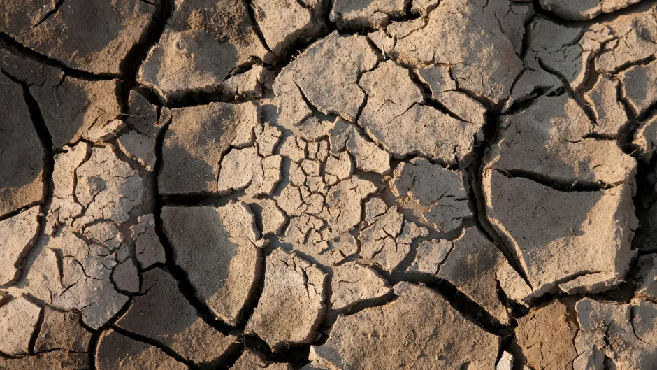 Trockener Boden aufgrund des Klimawandels.